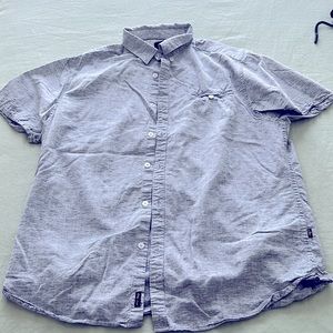 Denim and flower shirt